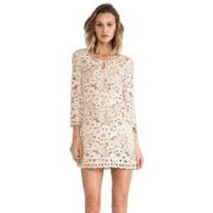 BCBGMaxAzria Tianya Crochet Tunic Dress Size S
